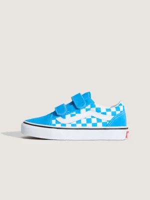 Obrázek produktu Vans - Kids Old Skool V Checkerboard Shoes (4-8 Years), Blue, Size: