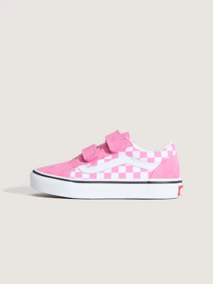Obrázek produktu Vans - Kids Old Skool V Checkerboard Shoes (4-8 Years), Pink, Size: