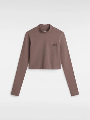 Obrázek produktu Vans - Mini Mock Neck Long Sleeve T-Shirt, Woman, Brown, Size:
