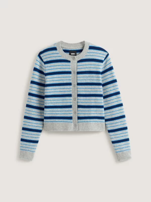 Obrázek produktu Vans - Premium Dolly Stripe Cardigan Sweatshirt, Woman, Grey, Size: