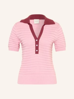 Obrázek produktu Varley Pletené Polo Tričko Wren růžová / tmavě červená