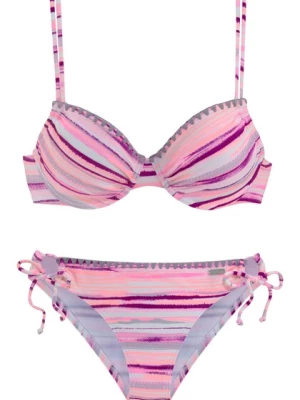 Obrázek produktu VENICE BEACH Bikiny  pastelová modrá / tmavě fialová / meruňková