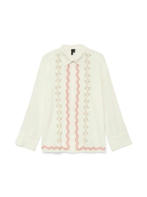 Obrázek produktu VERO MODA Halenka 'VMDICTHE'  tmavě béžová / červená / bílá