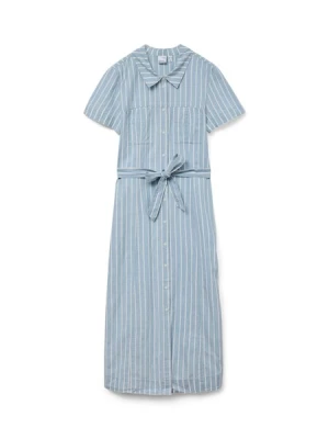 Obrázek produktu VERO MODA Košilové šaty 'VMVIO'  modrá džínovina / bílá