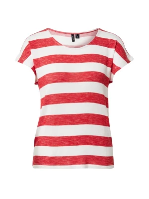 Obrázek produktu VERO MODA Tričko  červený melír / bílá