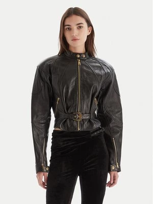 Obrázek produktu Versace Jeans Couture Kožená bunda 79HAVP03 CP021 Černá Regular Fit