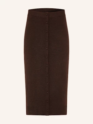 Obrázek produktu Victoria Beckham Úpletová Sukně Z Merino Vlny tmavě hnědá