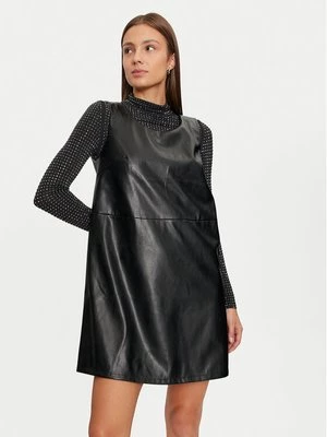 Obrázek produktu Vila Šaty z imitace kůže Dede 14099817 Černá Slim Fit