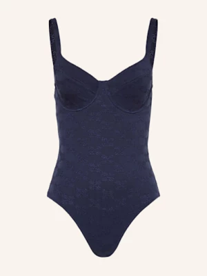 Obrázek produktu Vilebrequin Plavky S Kosticemi Turtle Monogram Jacquard Leonita tmavě modrá