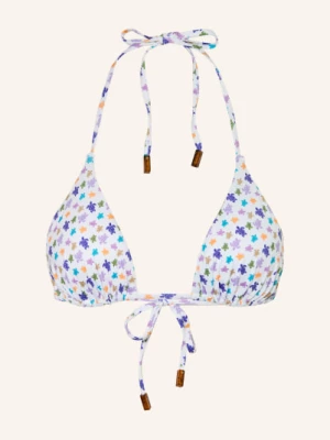 Obrázek produktu Vilebrequin Trojúhelníkové Bikiny Micro Fleur bílá / světle fialová / modrá