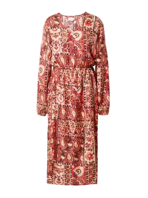 Obrázek produktu Warehouse Šaty  krémová / koňaková / grenadina / rubínově červená