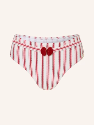 Obrázek produktu Watercult High Waist Bikinové Kalhotky Seaside Splash bílá / červená
