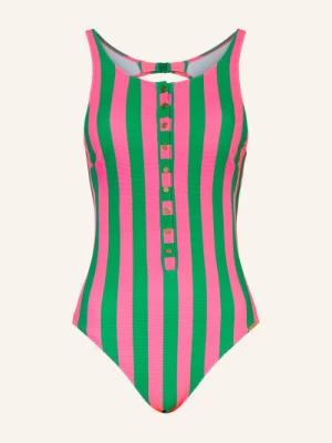 Obrázek produktu Watercult Plavky Stripe Energy S Výřezy růžová / zelená