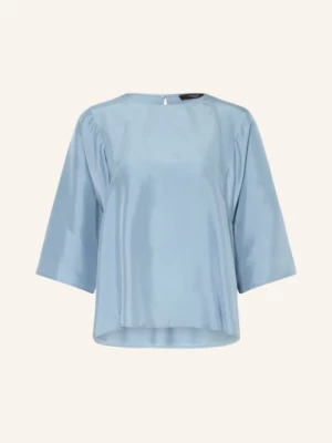 Obrázek produktu Weekend Max Mara Blůza Fastoso Z Kombinace Materiálů S 3/4 Rukávy A Hedvábím modrá