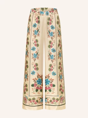 Obrázek produktu Weekend Max Mara Hodvábné Kalhoty Culotte Snack béžová / zelená / modrá