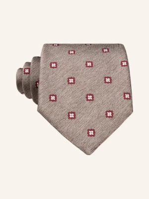 Obrázek produktu Windsor. Kravata černošedá / krémová / tmavě červená