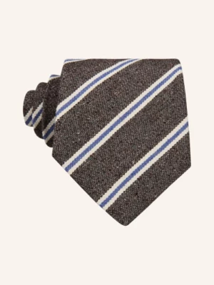 Obrázek produktu Windsor. Kravata tmavě hnědá / krémová / modrá