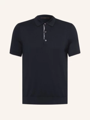 Obrázek produktu Windsor. Pletené Polo Tričko Cashmilo tmavě modrá / bílá