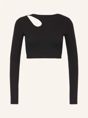 Obrázek produktu Wolford Cropped Tričko S Dlouhým Rukávem S Průstřihem černá