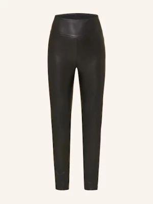 Obrázek produktu Wolford Legíny Edie V Koženém Vzhledu černá
