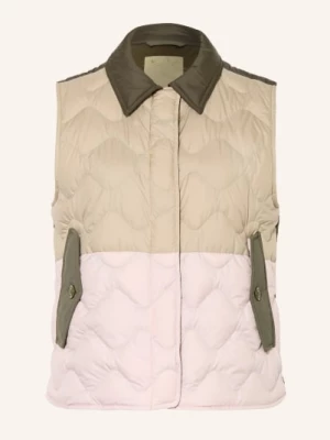 Obrázek produktu Woolrich Péřová Vesta Heritage béžová / růžová / khaki