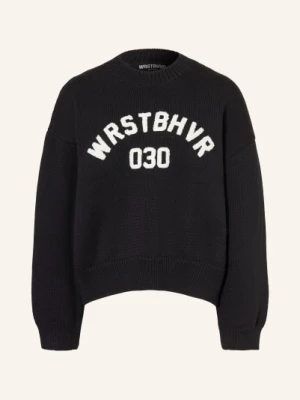 Obrázek produktu Wrstbhvr Oversized Svetr Luna černá / bílá