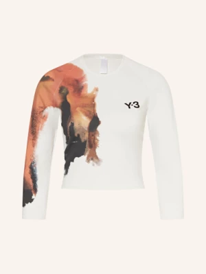 Obrázek produktu Y-3 Tričko S Dlouhým Rukávem Crop krémová / tmavě šedá / oranžová