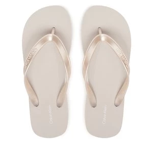 Obrázek produktu Žabky Calvin Klein Flatform Flip Flop Met Tpu HW0HW03120 Stříbrná