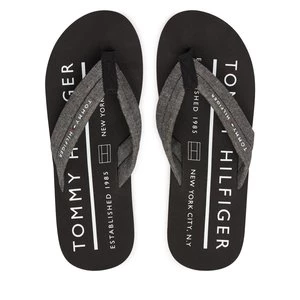 Obrázek produktu Žabky Tommy Hilfiger Hilfiger Chambray Beach Sandal FM0FM05751 Šedá