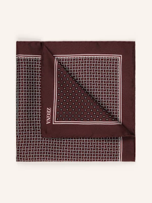Obrázek produktu Zegna Kapesníček Do Náprsní Kapsy Z Hedvábí tmavě hnědá / černá / bílá