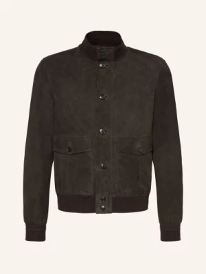 Obrázek produktu Zegna Kožená Bunda tmavě hnědá