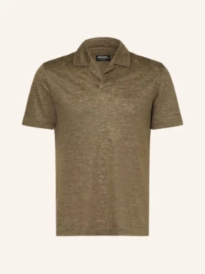 Obrázek produktu Zegna Lněné Polo Tričko Z Džersího Úpletu černošedá