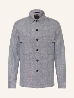 Obrázek produktu Zegna Overjacket S Lněnou Podšívkou modrá
