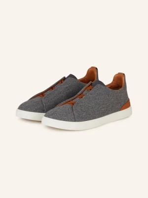Obrázek produktu Zegna Slip-On Sneakersy Triple Stitch světle šedá