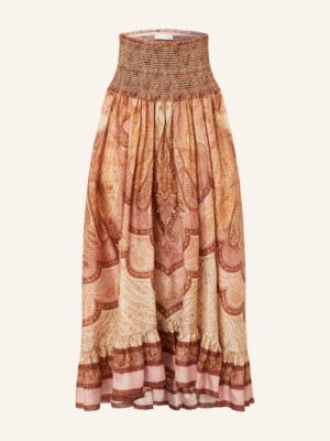 Obrázek produktu Zimmermann Hedvábná Sukně Wanderlust starorůžová / béžová / tmavě červená