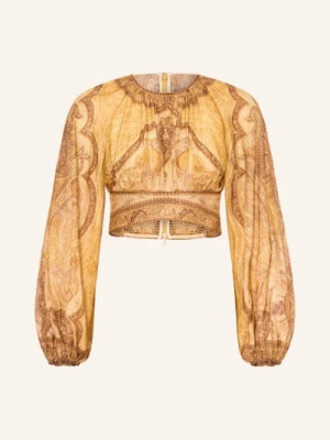 Obrázek produktu Zimmermann Krátká Halenka Wanderlust S Třpytivou Nití tmavě žlutá / hnědá / tmavě oranžová