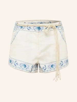 Obrázek produktu Zimmermann Lněné Šortky Wanderlust krémová / tmavě modrá