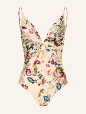 Obrázek produktu Zimmermann Plavky Patience Tuck Plunge krémová / tmavě fialová / olivová