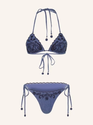 Obrázek produktu Zimmermann Trojúhelníkové Bikiny Aster Denim modrá / tmavě modrá