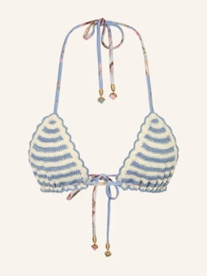 Obrázek produktu Zimmermann Trojúhelníkové Bikiny Awaken S Ozdobnými Perličkami tmavě modrá / starorůžová / režná