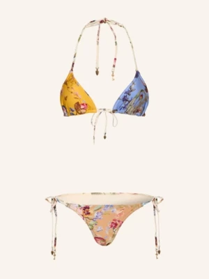 Obrázek produktu Zimmermann Trojúhelníkové Bikiny Patience Spliced krémová / žlutá / modrá