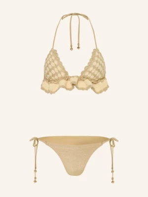 Obrázek produktu Zimmermann Trojúhelníkové Bikiny Wanderlust S Třpytivou Nití zlatá / krémová