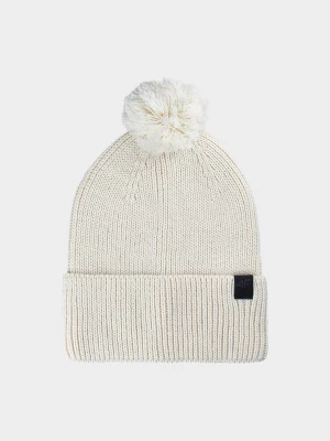 Obrázek produktu Zimní čepice s bambulí unisex - bílá 4F