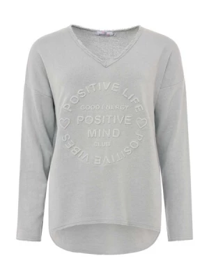 Obrázek produktu Zwillingsherz Mikina 'Positive Mind'  světle šedá