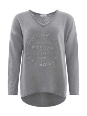 Obrázek produktu Zwillingsherz Mikina 'Positive Mind'  tmavě šedá
