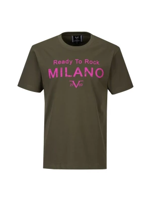 Obrázek produktu 19V69 ITALIA Tričko 'Rafael Ready To Rock' olivová / fuchsiová