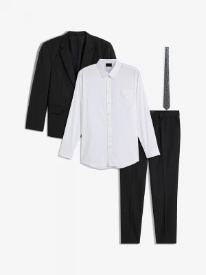 Obrázek produktu 4dílný oblek ve střihu Slim Fit: sako, kalhoty, košile, kravata BonPrix