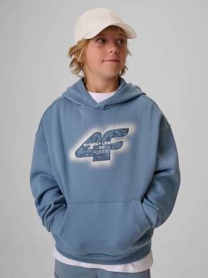 Obrázek produktu 4F Chlapecká loose tepláková mikina s kapucí - denim 158 / 164 (12-14 let) Džínová
