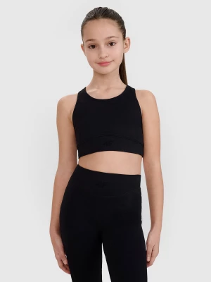 Obrázek produktu 4F Dívčí sportovní rychleschnoucí crop top 4F JUNIOR | Anna Lewandowska - černý