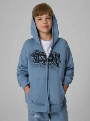 Obrázek produktu 4F Mikina tepláková loose s kapucí chlapecká - denim 158 / 164 (12-14 let) tmavě modrý